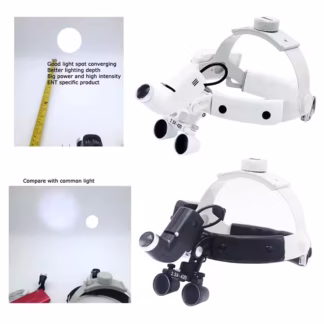 2.5x/3.5x Dental Binocular Magnifier Loupes With 5W Focusing Headlight Black/white LED Surgical Loupes Dental Lab Equipment