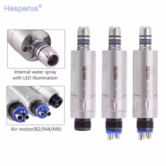 Dental LED Illumination Low Speed Air Motor With Micro Power Generator E-type 2/4/6 Hole Internal Water Spray Dentistry Tools