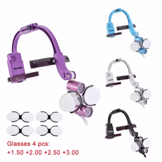 Dental LED Head Light Lamp Dentisit Surgical Headlight Equipment Spotlight/Bright/Clear With +1.5 +2.5 +2.0 +3.0 Glass