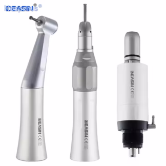FX Dental Low Speed Handpiece Kit External Push Button Single Water Spray Contra Angle 2/4 Holes Air Motor Dental Equipment