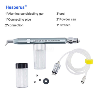 Dental Air Polisher Aluminum Oxide Air Abrasion Master Sandblaster Device With Water Spray Teeth Whitening Sticker