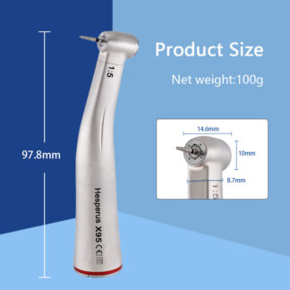 Dental 1:5 Low Speed Handpiece Increasing Red Ring Contra Angle Internal Water Spray With /without Optic Fiber For E-type Motor