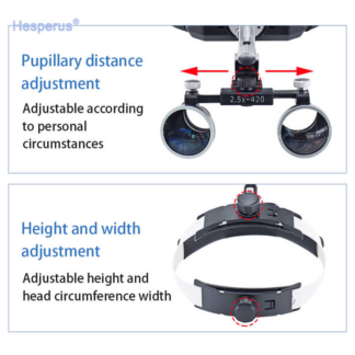 5w Ent Led 2.5x/3.5x Surgical Binocular Loupe Magnifier Headlight Wireless Dental Headlamp Medical Instrument Dentist Tools
