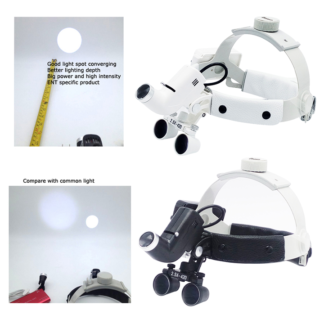 2.5x/3.5x Dental Binocular Magnifier Loupes With 5w Focusing Headlight Black/white Led Surgical Loupes Dental Lab Equipment