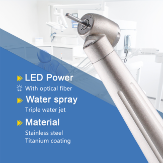 Dental 45 Degree X450l High Speed Led Fiber Optic Extraction Handpiece Button For Nsk Coupler Triple Water Jets Dentist Tool