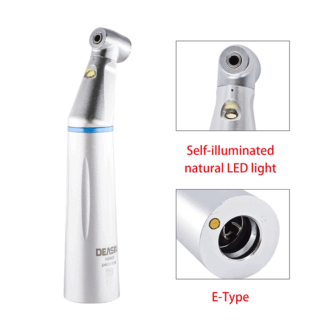 Dental 1:1high Bringhtless Led Light Contra Angle Handpiece Inner Push Button Generator Water Spray System For E Type Micromotor