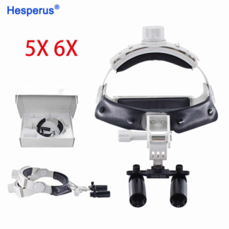 Deasin 5x / 6x Dental Magnifier Binocular Kepler Loupes Headband Adjustable With Led Headlight 5w Dentist Surgical Headlamp Tool