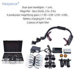 5x 6x Dental Headlamp Medical Loupes Magnifier Wireless Surgical Headlight For Dental Operation Factory Supplier