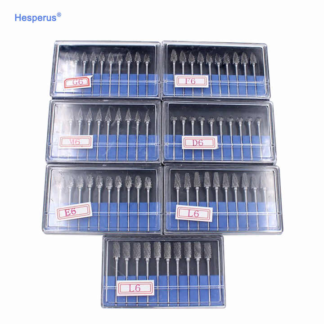 10pcs Dental Lab Dentistry 2.35mm Shank Popular Hp Tungsten Carbide Burs Cutter Kit Dentist Tools
