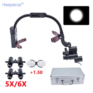 Deasin 5x 6x Dental Led Head Light Lamp Dental Loupes Dentisit Surgical Headlight Lab Equipment Spotlight/bright/clear