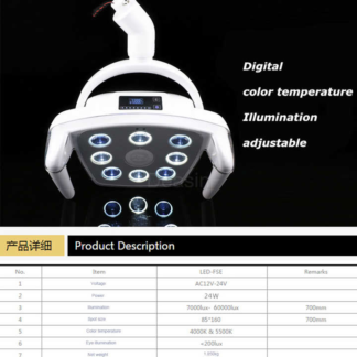 Dental 8 Led Bulbs Operating Implant Lamp Dental Chair Unit Dental Implant Surgery Lamp