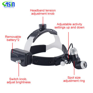 Dental 5w Led Head Light Lamp For Binocular Loupes Brightness Spot Adjustable Dental Lab Headlamp Surgical Headlight