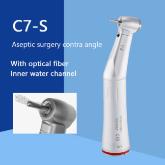 Coxo Yusendent Dental 1:5 Increasing Fiber Optic Inner Channel Contra Angle Low Speed Handpiece C7-5