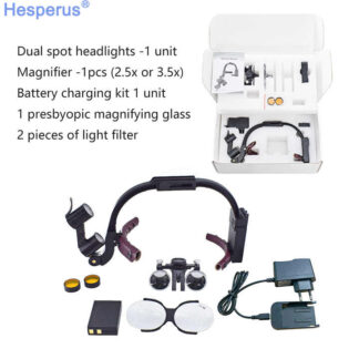 Hot Colorful 2.5x 3.5x Dental Led Head Light Lamp Magnification Binocular Loupes 5w Light Dentisit Surgical Headlight