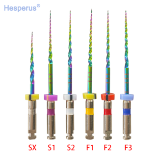 Rainbow Series 6pcs/box Sx-f3 Blue Heat Activated Niti Canal Root Dental Files Rotary File 25mm Can Bend Endodontic Treatment