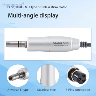 Dental E-type Brushless Electric Motor 50000 Rpm For Straight Contra Angle Handpiece For Micromotor Polisher Dental Lab Supply