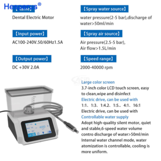 Dental Electric Micro Motor Power System With Water Tank Led Brushless Electric Micromotor For Tooth Extraction Surgery