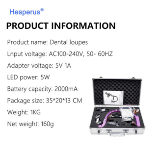 Newest Design Dental Led Head Light Lamp 2.5x 3.5x Binocular Surgical Loupes Dental Loupe With 5w Headlight Head Lamp