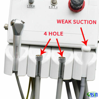 Hot Sale Wall Mounted Dental Portable Unit With 3 Way Syringe And 2 Handpiece Tubes And Suction System