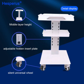 Mobile 3 Layer Socket Beauty Medical Beauty Salon Trolley Stainless Steel Dental Tool Cart Furniture White Salon Trolley