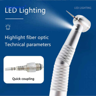 Dental High Speed Led Handpiece Fibre Optic Air Turbine Push Button 4 Water Spray Ceramic Bearing Rotor Dental Handpiece