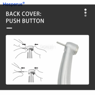 Hesperus High-speed Dental Handpiece With Optical Fiber Led Turbine 4 Water Spray Compatible Electric Kv Type Quick Coupling